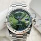 vr factory super clone rolex day date 40 green roman face 2836 watch (4)_th.jpg